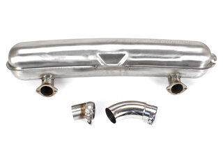Endschalldämpfer "Brombacher" 2 x Eingang, 1x Ausgang Ø75mm für SSI Wärmetauscher - TÜV