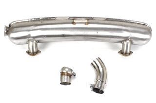 Endschalldämpfer "Brombacher" 2 x Eingang, 1x Ausgang Ø75mm für SSI Wärmetauscher - TÜV