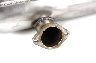 Endschalldämpfer "Brombacher" 2 x Eingang, 1x Ausgang Ø75mm für SSI Wärmetauscher - TÜV