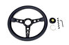 MOMO Steering Wheel - Prototipo 6C - Black Leather / Carbon Spokes / Grey Stitching - 350 mm