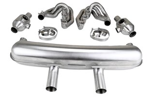 Brombacher Exhaust System 911 (84-89) - Sport - ST Center Exit - 100 Cell Cats - With Heat
