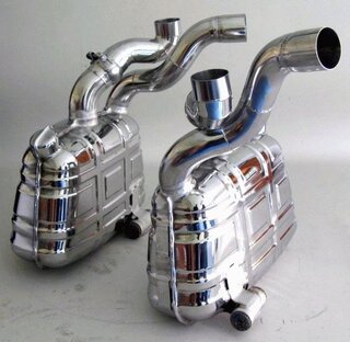 Sport -Endschalldämpfersatz "Brombacher" 997 09- Edelstahl (TÜV)