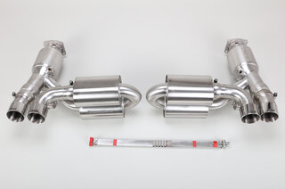 Valved Sport Exhaust System 997.1 Turbo - Brombacher - Stainless Steel - 200 Cell HF Cats