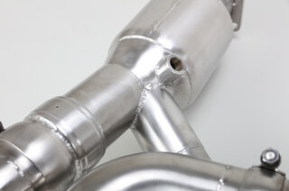Valved Sport Exhaust System 997.1 Turbo - Brombacher - Stainless Steel - 200 Cell HF Cats