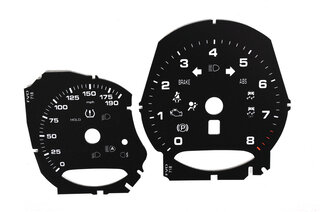 Fond de compteur noir 718 Boxster GTS / Cayman GTS 2.5L - MPH - bte manuelle - avec logo