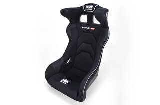 OMP HTE-R Professional Racing Seat - Black Bolsters + Inserts - Fiberglass Seat - FIA Approved