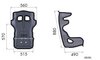 OMP HTE-R Professional Racing Seat - Black Bolsters + Inserts - Fiberglass Seat - FIA Approved