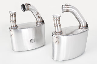 Street Muffler Set 993 - Cargraphic - TÜV Approved - Stainless Steel