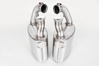 Street Muffler Set 993 - Cargraphic - TÜV Approved - Stainless Steel
