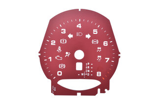Instrument Face Set 991.2 GTS - Bordeaux Red - PDK - KPH - Tach Logo Backlit