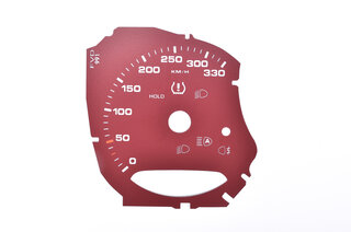 Instrument Face Set 991.2 GTS - Bordeaux Red - PDK - KPH - Tach Logo Backlit