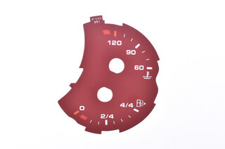 Instrument Face Set 991.2 GTS - Bordeaux Red - PDK - KPH - Tach Logo Backlit