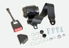 Seat Belt 964 / 993 - Front - Black - With 22cm Buckle + Installation Kit - German Aftermarket