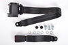 Seat Belt 993 - Rear - Black - 3 Point with 30cm Buckle - German Aftermarket