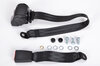 Seat Belt 993 - Rear - Black - 3 Point with 30cm Buckle - German Aftermarket