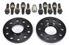 Distanzscheibe 12mm Alu "Schwarz" Satz (2St.) incl. Radschrauben & 2 x Felgenschloss, Macan