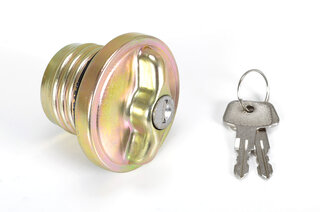 Fuel Cap 911 / 930  1974-79 - Locking Screw Type - Gold Galvanized Finish