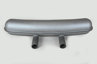 Muffler 911 F Model - Sport - SSI - Coated Steel - 2 in x 2 out - Dual Center Ø 60 mm (2.3") Tips