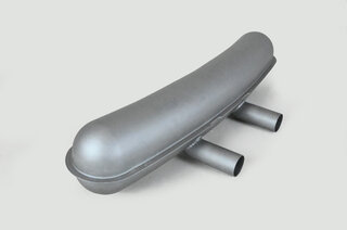 Muffler 911 F Model - Sport - SSI - Coated Steel - 2 in x 2 out - Dual Center Ø 60 mm (2.3") Tips