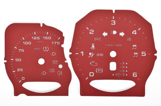 Zifferblattsatz Granat Rot Cayenne Diesel 958 PDK MPH
