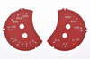 Zifferblattsatz Granat Rot Cayenne Diesel 958 PDK MPH