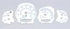 Instrument Face Set 991.2 Turbo S - White - PDK - MPH - Fahrenheit - With Logo