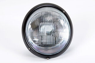 Euro H4 Headlight - Right or Left - LHD - Black Ring - OEM - Without Headlight Leveling