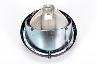 Euro H4 Headlight - Right or Left - LHD - Black Ring - OEM - Without Headlight Leveling
