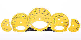 Fonds compteurs speed jaune 997 Turbo Km/h Tiptronic