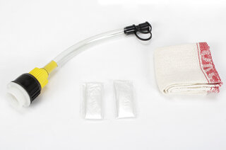 Sac avec goulotte de remplissage pour huile moteur 1 litre
