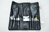 Werkzeugtasche "Pepita Muster Schwarz/Weiß" - Schwarzes Leder - mit Werkzeug