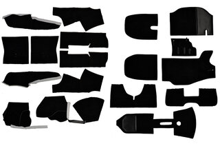 Jeu tapis complet coupé 74-86 noir
