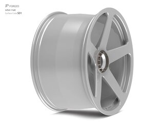 Jante aluminium forgé 12,5x22 ET60 JP Forged DC à fixation centrale, argent mat