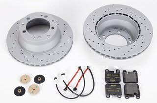 Brake Service Kit 964 C2 1990-92 - REAR - Drilled Discs - 2 Piston Caliper