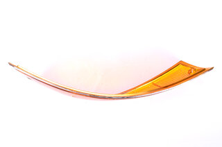 Lichtscheibe Blinker USA links  Rand silber, Standlicht Orange