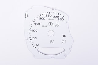 FVD Brombacher Instrument Face Set 991.1 GTS - White - PDK - KPH - 330 KPH - With Logo