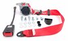 Seat Belt 964 / 993 - Front - Red - With 30cm Buckle + Installation Kit - German Aftermarket
