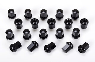 Wheel Lug Nut Set - Lightweight Aluminum Alloy - Black