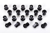 Wheel Lug Nut Set - Lightweight Aluminum Alloy - Black