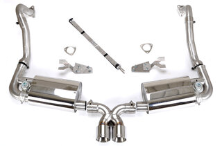 Klappen-Schalldämpfer "Polished Edition" 987-2 Cayman R, 2x90mm