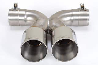 Klappen-Schalldämpfer "Polished Edition" 987-2 Cayman R, 2x90mm