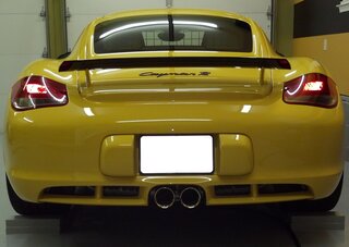 Klappen-Schalldämpfer "Polished Edition" 987-2 Cayman R, 2x90mm