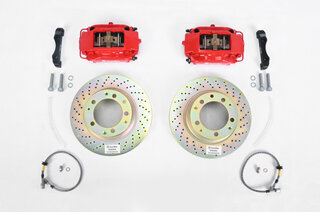 Sport Brake System 911  1974-89 - Rear - Brembo GT - 309 x 28 mm - Drilled Discs, Caliper Red
