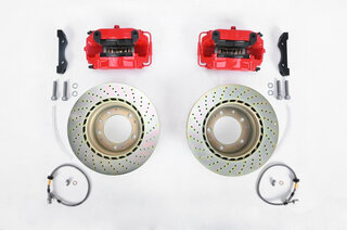 Sport Brake System 911  1974-89 - Rear - Brembo GT - 309 x 28 mm - Drilled Discs, Caliper Red