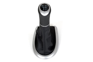 Schaltsack Leder schwarz, Naht schwarz Schaltknauf Mod. 986/996 (6 Gang) weiß beleuchtet