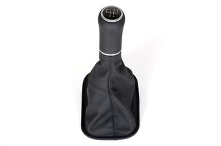 Schaltsack Leder schwarz, Naht Schwarz,  Weiß beleuchtetem Schaltknauf Mod. 964 (5-Gang)