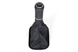 Schaltsack Leder schwarz, Naht Schwarz,  Weiß beleuchtetem Schaltknauf Mod. 964 (5-Gang)