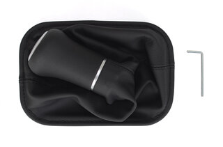 Schaltsack Leder schwarz, Naht Schwarz,  Weiß beleuchtetem Schaltknauf Mod. 964 (5-Gang)