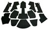 Carpet Set 911 3.2 L - Complete - Clubsport - Black - German Lightweight Felt