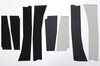 Dachholmverkleidungen vorne/ hinten aus Kunstleder in Schwarz  (8-teilig)